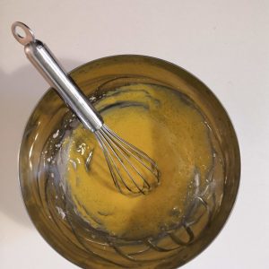 Jaunes et sucre blanchis pour crème pâtissière