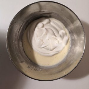 Mélange chantilly et mousse fromage blanc