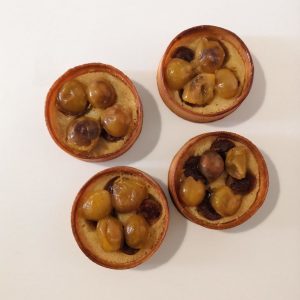 Tartelette mirabelle avec mirabelles pochées