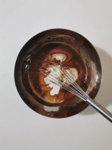 Emulsion de la namelaka chocolat au lait