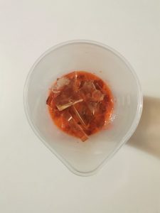 compotée fraise collée à la gélatine
