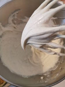 Texture de ganache montée vanille
