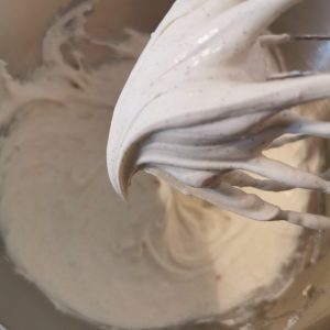 Texture de ganache montée vanille