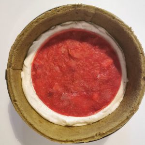 Montage charlotte fraise matcha - 1er étage