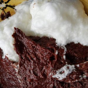 incorporation blancs montés biscuit sans farine au chocolat