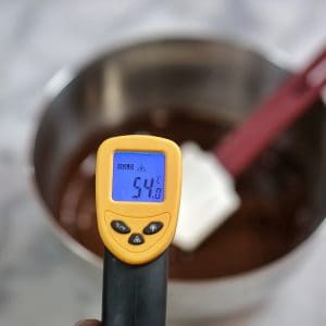chocolat fondu à 54°C