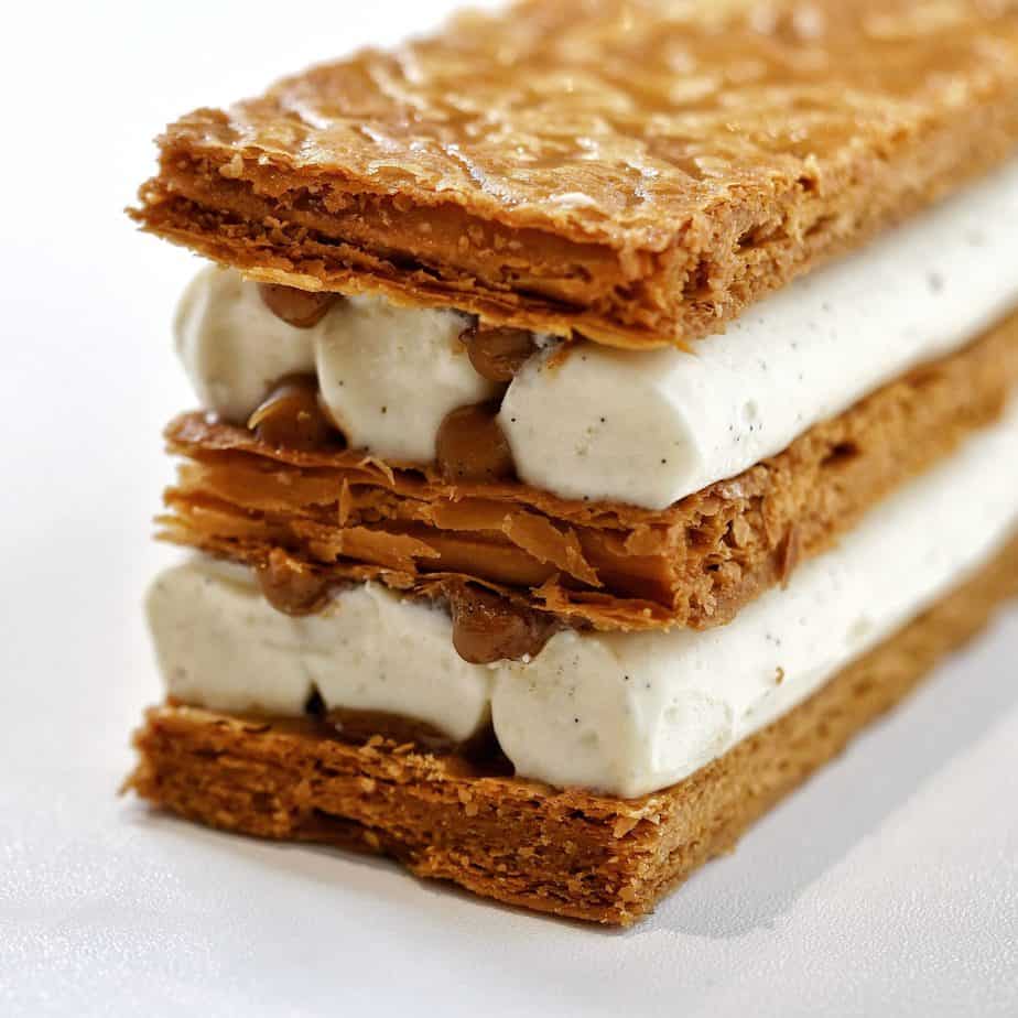 Cours de pâtisserie - Millefeuille vanille, caramel & praliné et feuilletage inversé