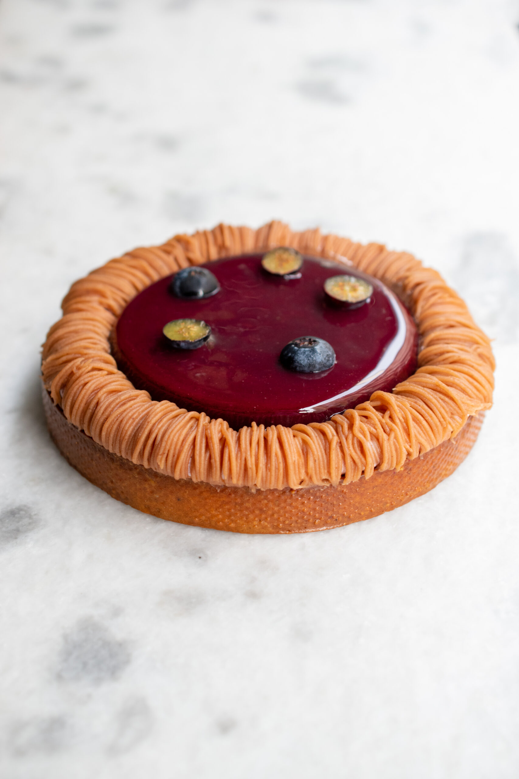 Cours de pâtisserie par Aurélien Cohen - Tarte et tartelette mont-blanc marron cassis – Image 3