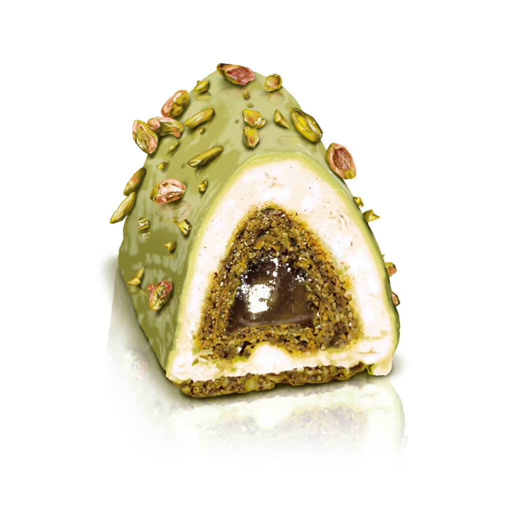 Illustration Bûche PISTACHE
