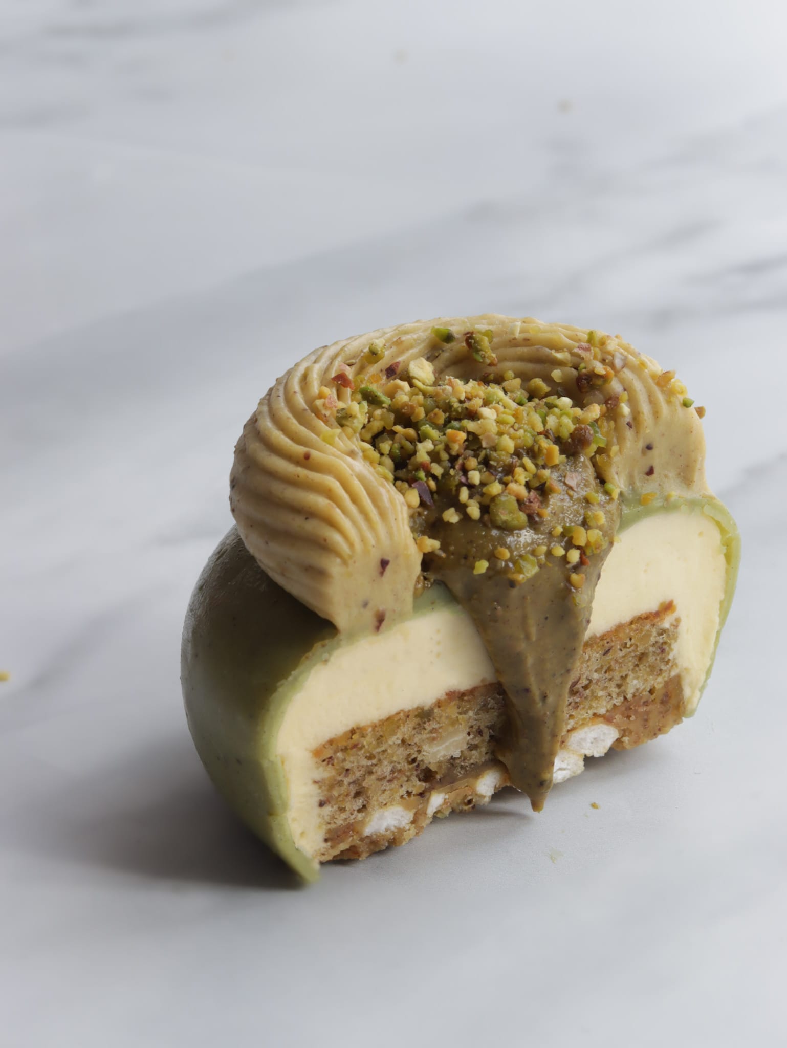 Carnet de recette - Petits Entremets Pistache avec Coralie Jean-Elie